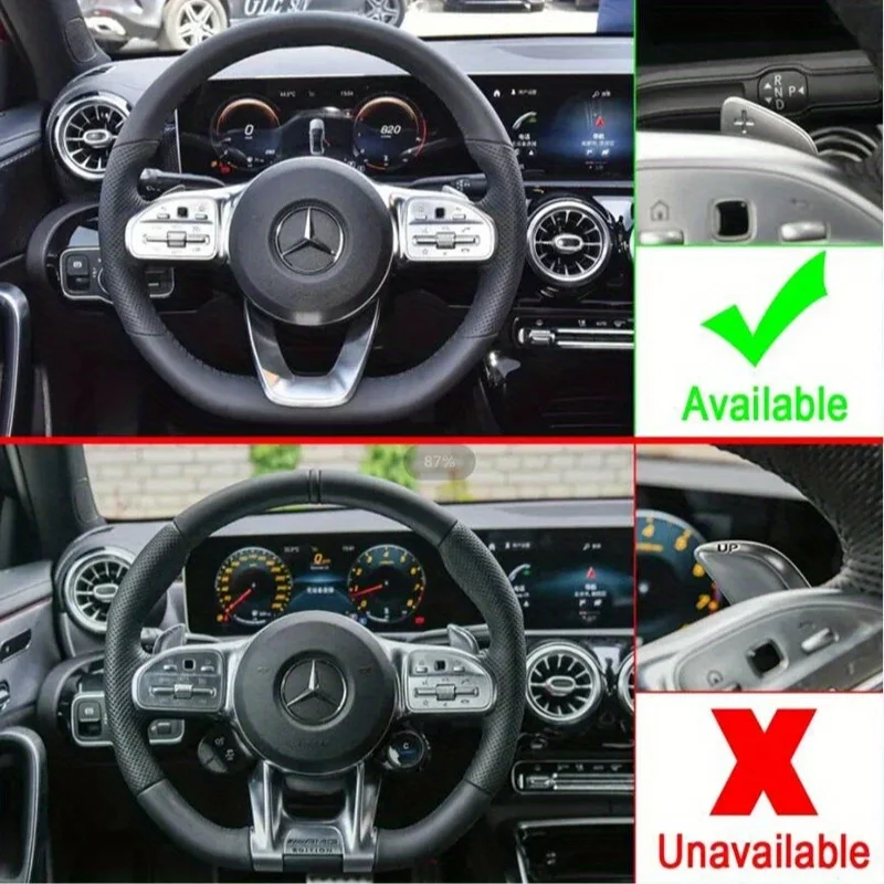 عجلة توجيه سيارة مجداف شيفتر والعتاد التحول تمديد لمرسيدس بنز A C الفئة W177 سيدان V177 A180 A180d A200 A250 W205 #2