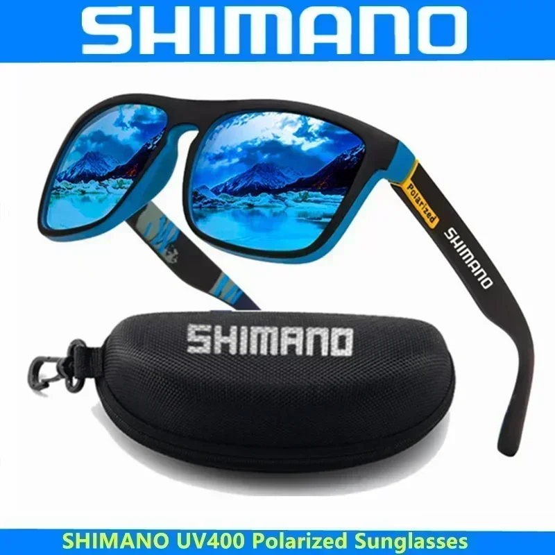 Shimano Gafas de sol polarizadas Protección UV400 para hombres y mujeres Caza al aire libre Pesca Conducción Bicicleta Gafas de sol Caja opcional