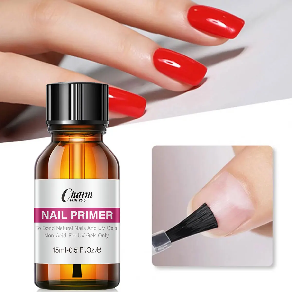 Acid-free Primer, Anti-fall and Anti-curling Liquid Adhesive, Isolation Oil, Bonding Base Glue, Not Easy to Fall Off, Protect Na