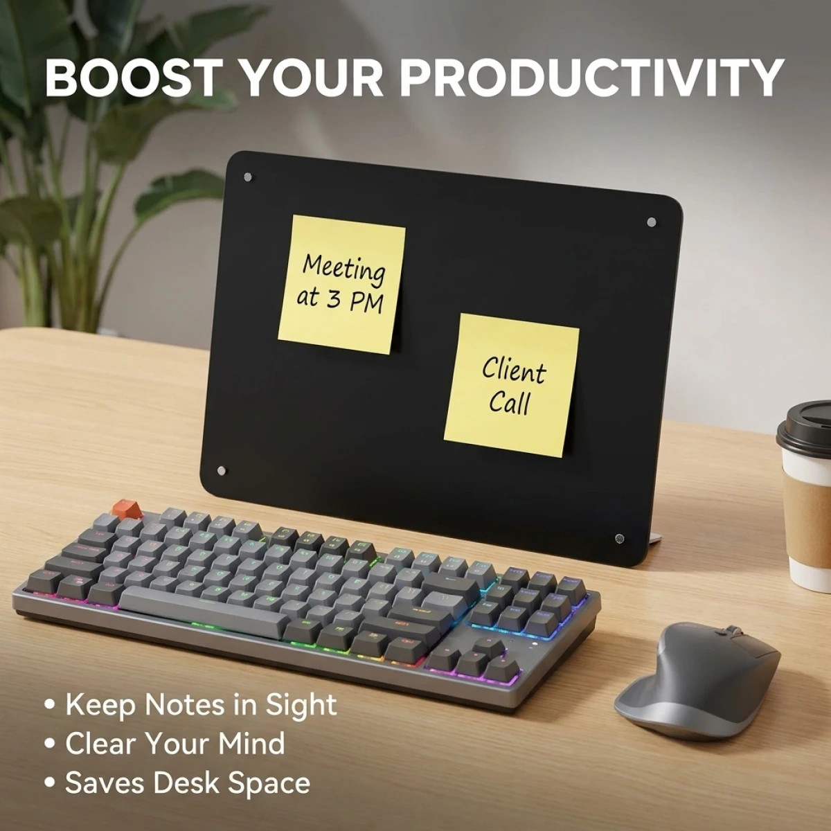 Metal Message Board, Magnetic Vision Board with Rust-proof Matte Finish, Ideal for Office Home Creative Organizer