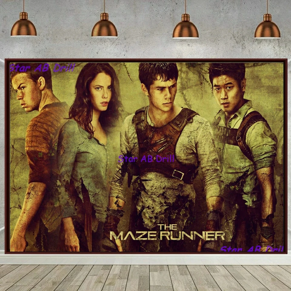 Movie Series Diamond Painting The Maze Runner Poster Jet Li 5d Diy AB Drill Puzzle Mosaic Cross Stitch Kit Home Decor New Gift