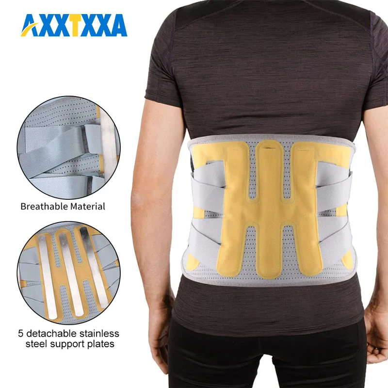 

Регулируемый бандаж для спины — поддерживающий пояс для нижней части спины — дышащая поясничная поддержка с двойными стабилизаторами, восстановление ишиаса