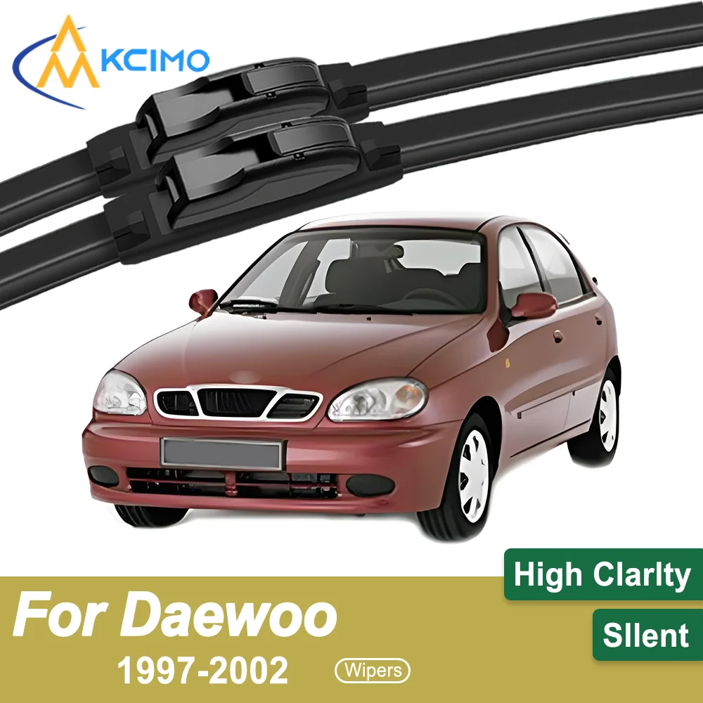 

2-Pack Wiper Blades Compatible for Daewoo Lanos T100 1997–2002 All-Season Smudge-Free Reliable Unobstructed View