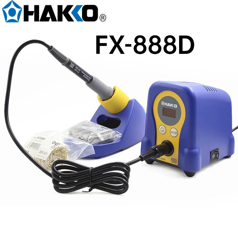 

HAKKO Original FX-888D Soldering Station 220V ESD Safe Electronics Welding Station LED Display Repair SMD PCB Tool