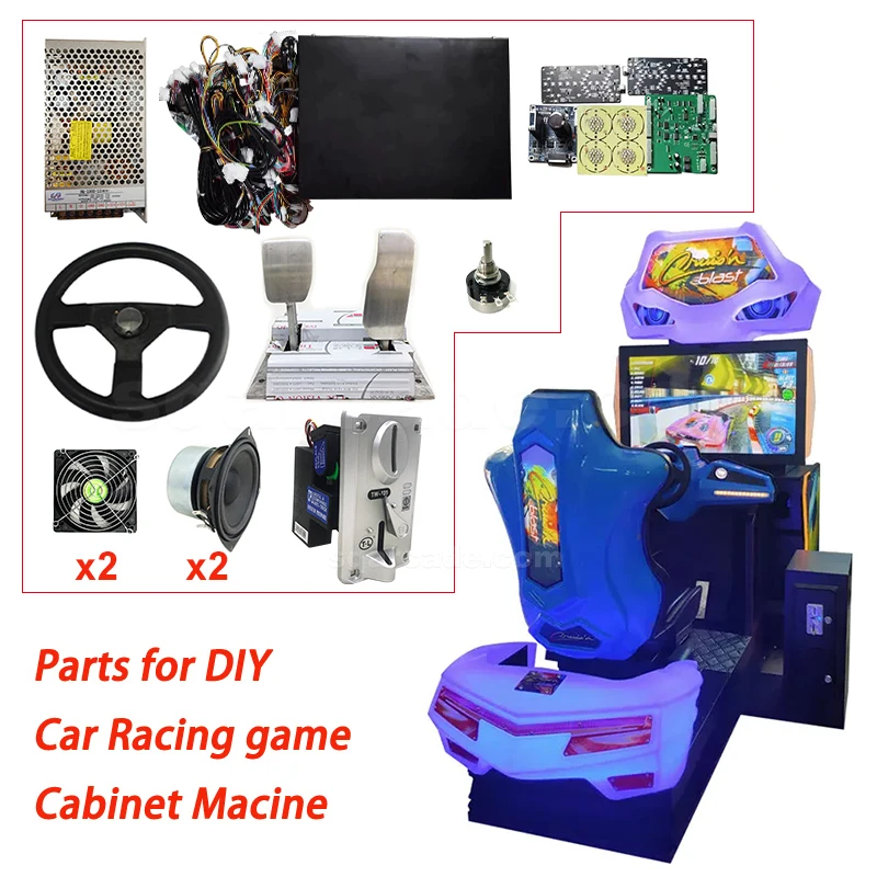 Coin Operated Dynamic Cruis'n blast Racing Game Machine DIY Full Kit Video Driving Simulator Car sim Racing Game Arcade Kit