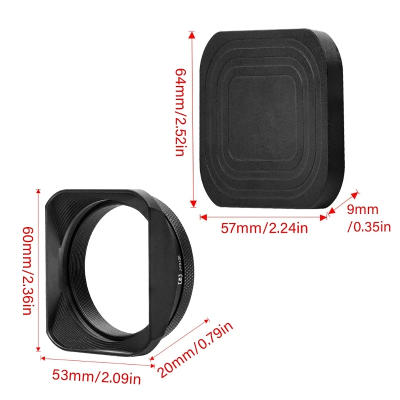 Комплект из 2 шт. бленды и крышек объектива, алюминиевый металлический пыльник для камер X100S X100V X100VI, улучшающих качество