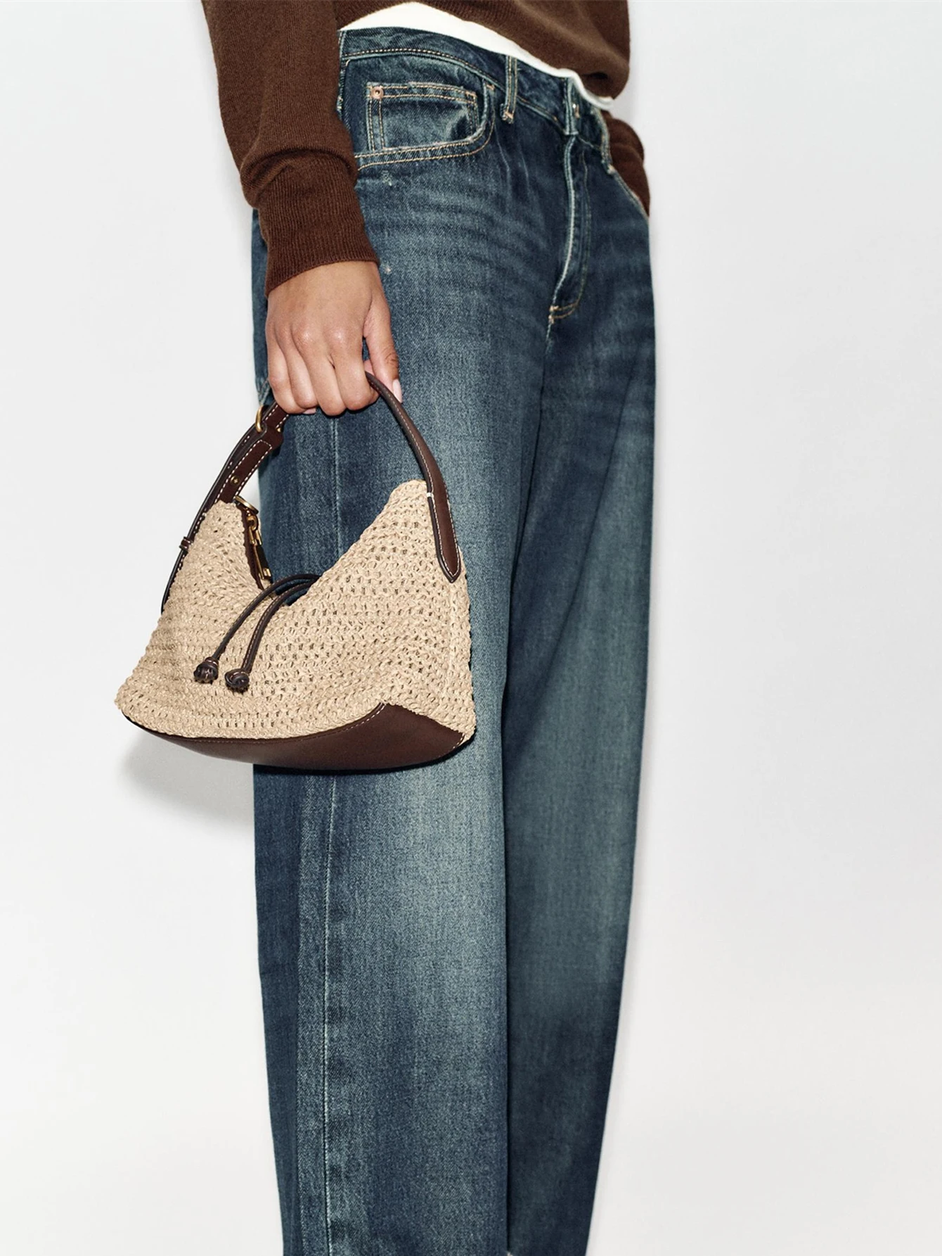 

Strap bag with straw zipper, crossbody bag, summer beach woven shoulder bag, handbag, designer beach bag, vacation work, summer