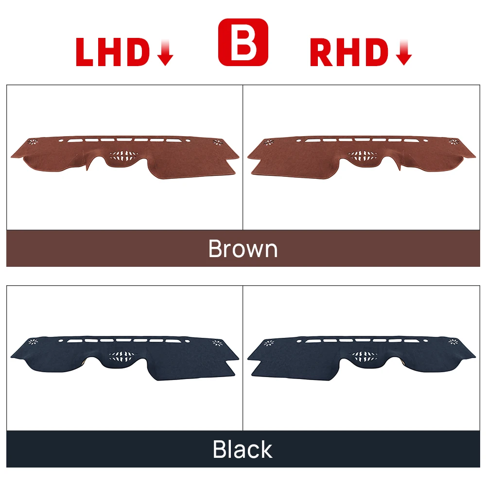 Car Dashboard Cover Avoid Light Pad Carpet For Toyota Land Cruiser Prado 150 J150 2010-2016 2017 2018 2019 2020 2021 2022 2023