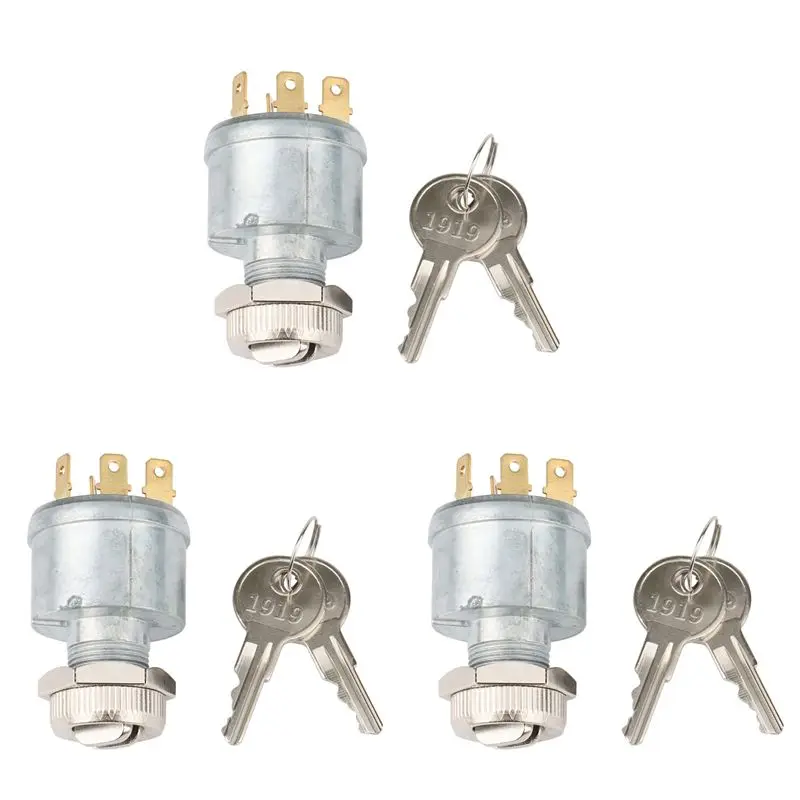 

ABVH-3X For EZGO TXT Ignition Switch, Starter Switch Key Fits Golf Cart 33639-G01,Golf Cart Accessories