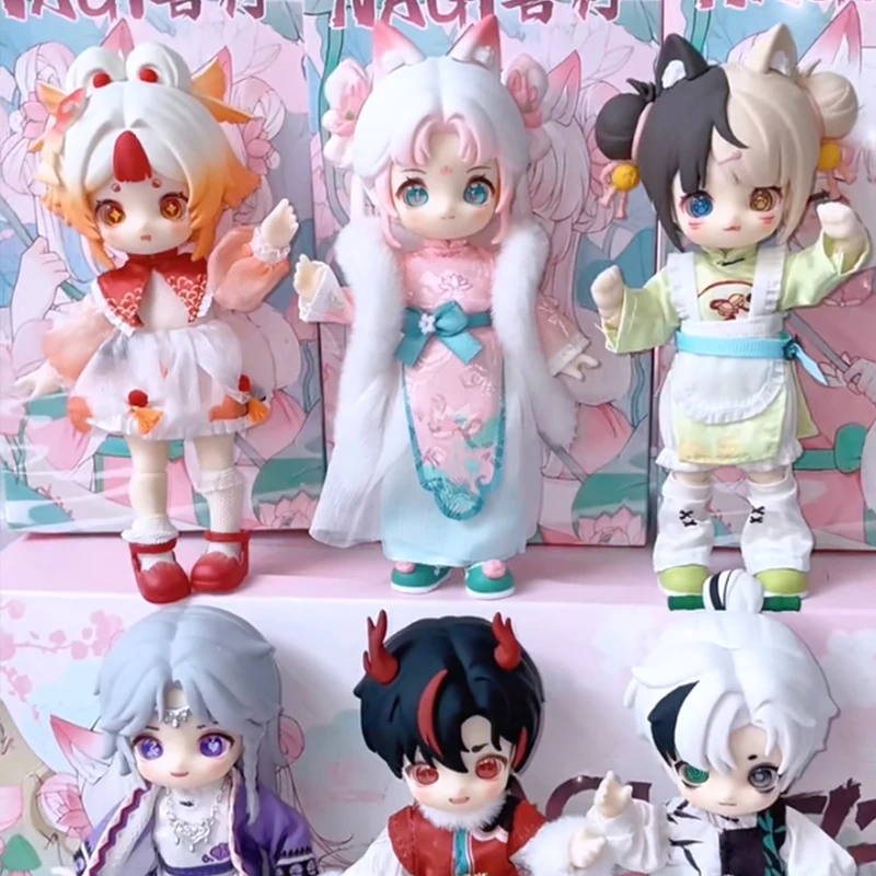 Nagi xiaoyao você série caixa cega kawaii nagi v4 caixa misteriosa kawaii mjd figura de ação móvel saco surpresa coleção brinquedos presentes