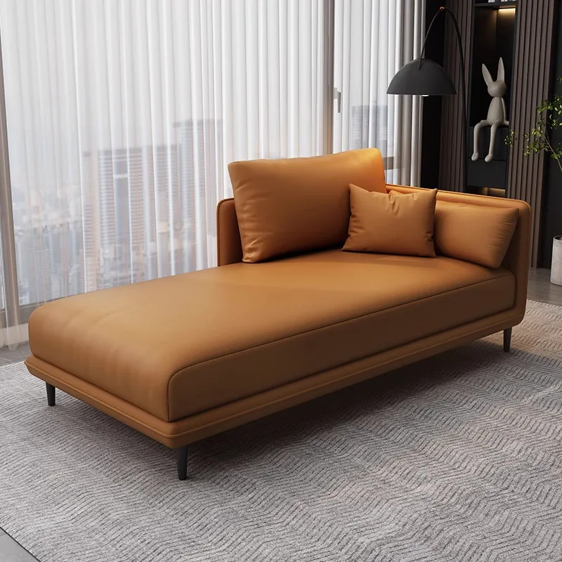 HYS Modern Simple Light Luxury Concubine Living Room Chair Bedroom Hotel Homestay Concubine Bed Lazy Reclining Chair Small Sofa