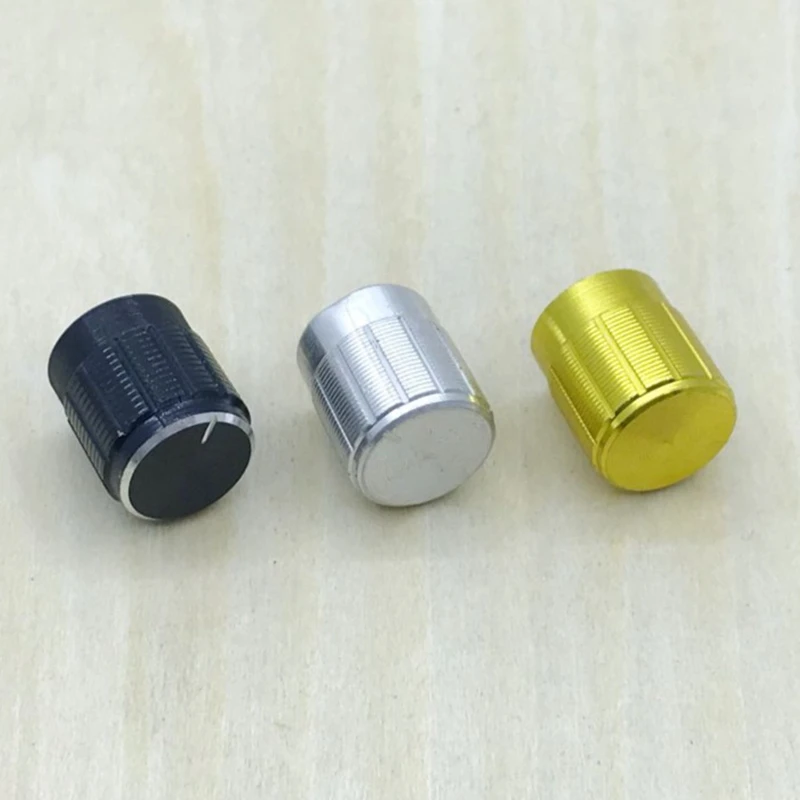 

10 шт., диаметр отверстия вала 6 мм, ручка поворотного переключателя, крышка управления, черная, 15 мм x 17 мм