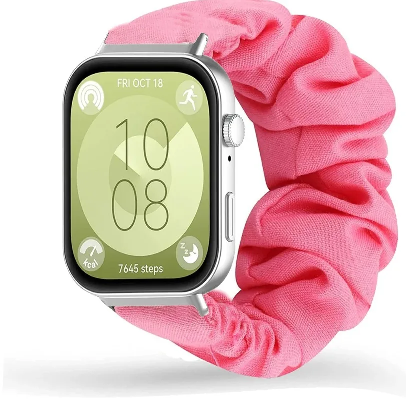 Nylon Elastic Loop Strap For Huawei Watch Fit 4/4 Pro Women Fabric Hair Band Breathable Wristband Huawei Watch Fit 3 Accessories