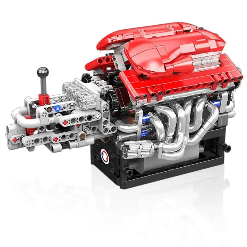 Mould King 10226 FE Supercar V12 Engine Model - 863PCS Building Blocks Kit, Perfect Christmas/Birthday Gift for Car Enthusiasts