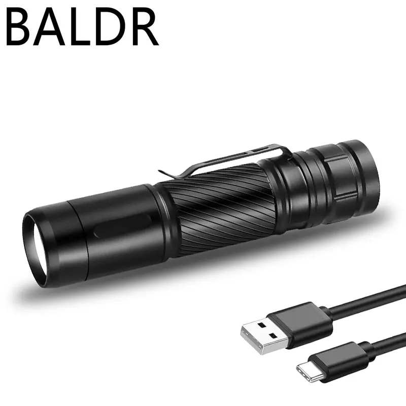 BALDR SC8 Flashlight 1000Lumens Ultra-bright LED Torch 3 Lighting Modes Built-in Battery Rachargeable Protable Flash Light