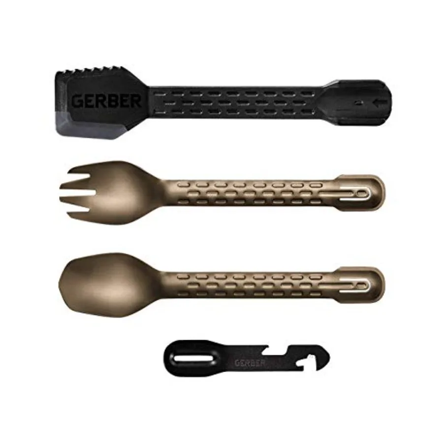 

Gear ComplEAT Camping Utensils Set for Outdoor Cooking, Camping Cutlery with Fork, Spoon, Tongs, Spatula and Multi-Functional T