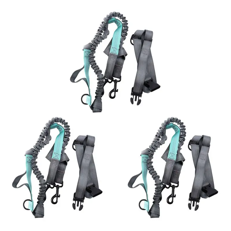 

Y42A-3X Поводок для собак на талии с двумя банджими, свободный контроль для собак до 150 фунтов, прочный банджи-поводок с двойной ручкой