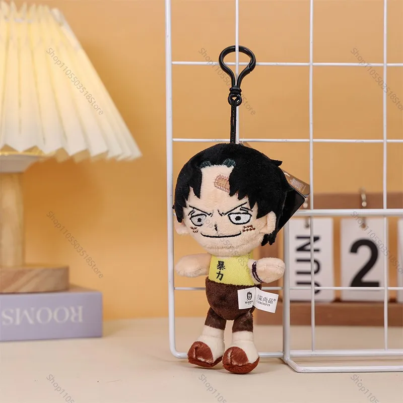 One Piece Plush Keychain Cute Anime Luffy Ace Chopper Sabo Law Sanji Stuffed Doll Bag Pendant Keyring Gift for Fans view 2