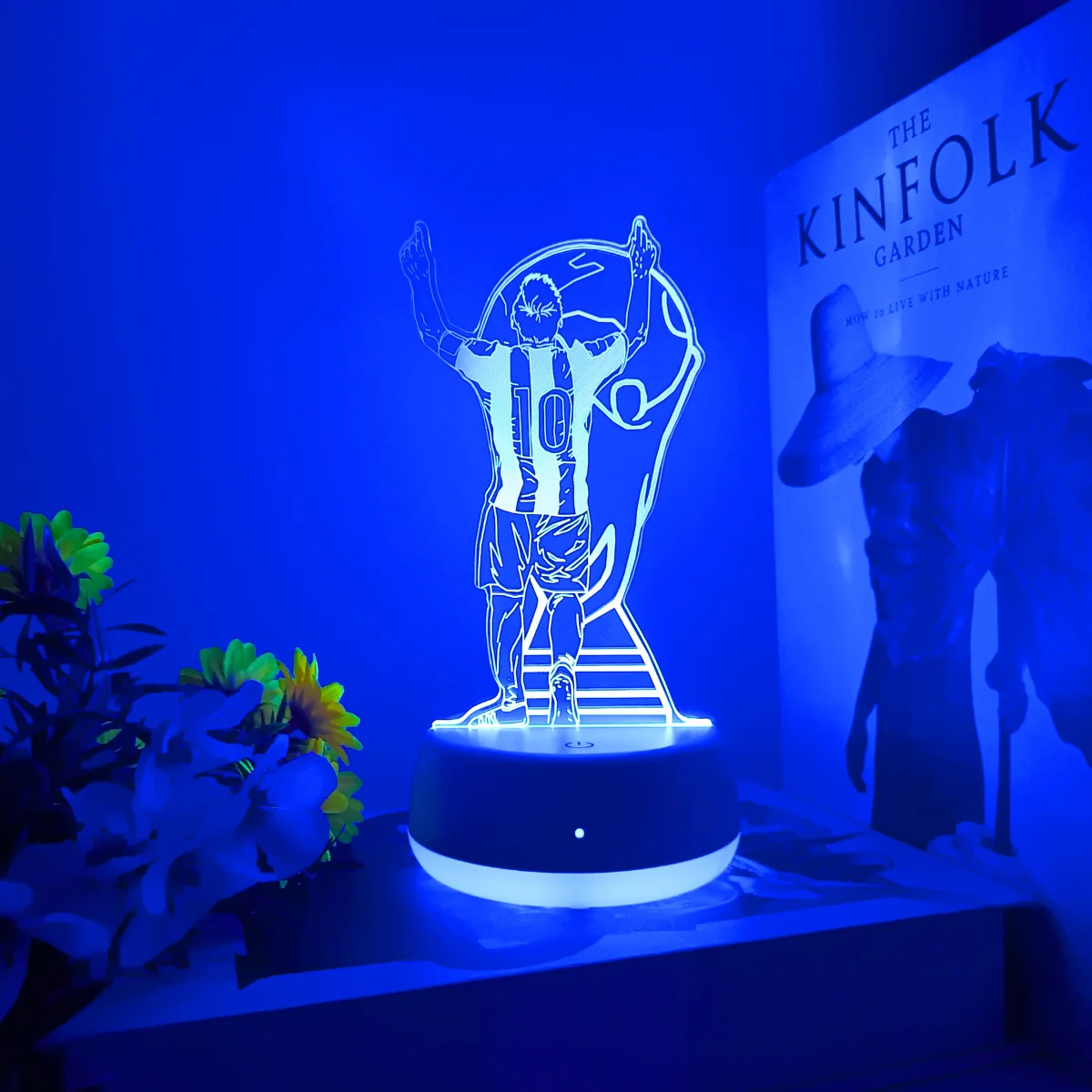 1pc modern creative LED couple themed night light, touch switch, home decoration light, emotional warming gift.