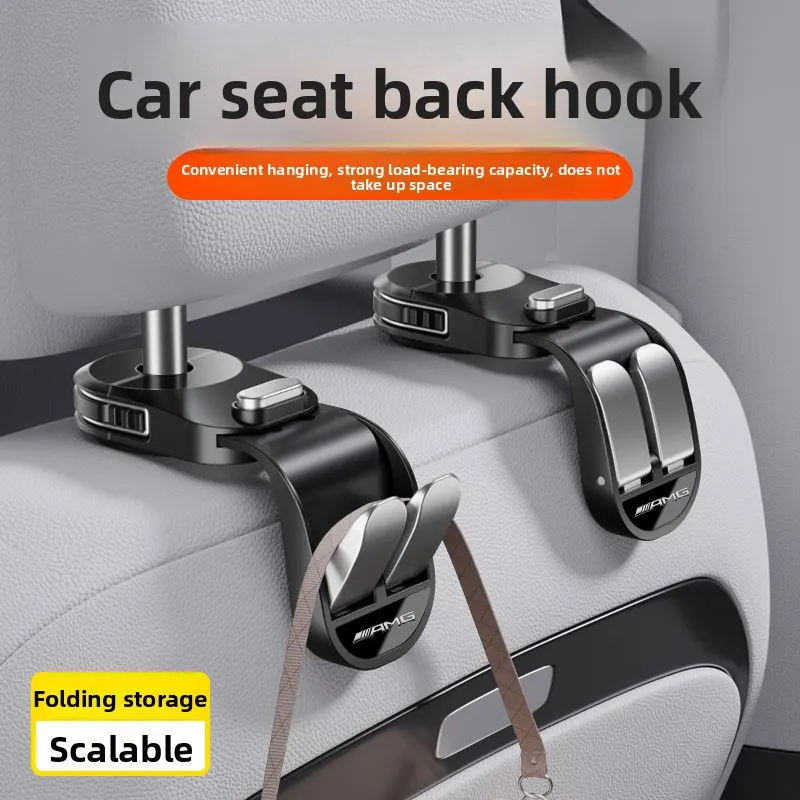 

Car Back Seat Headrest Hooks Back Seat Clip Storage Organizer For For Mercedes Benz AMG E S C A B Class GLE GLS CLS GLC CLA GLA