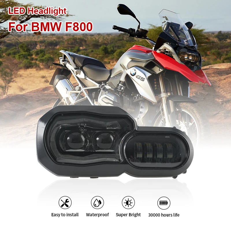 Emark High/Low Beam LED Headlight With Angel Eye DRL Assembly Kit And Replacement Headlight F650GS/F700GS/F800GS F800ADV F800R