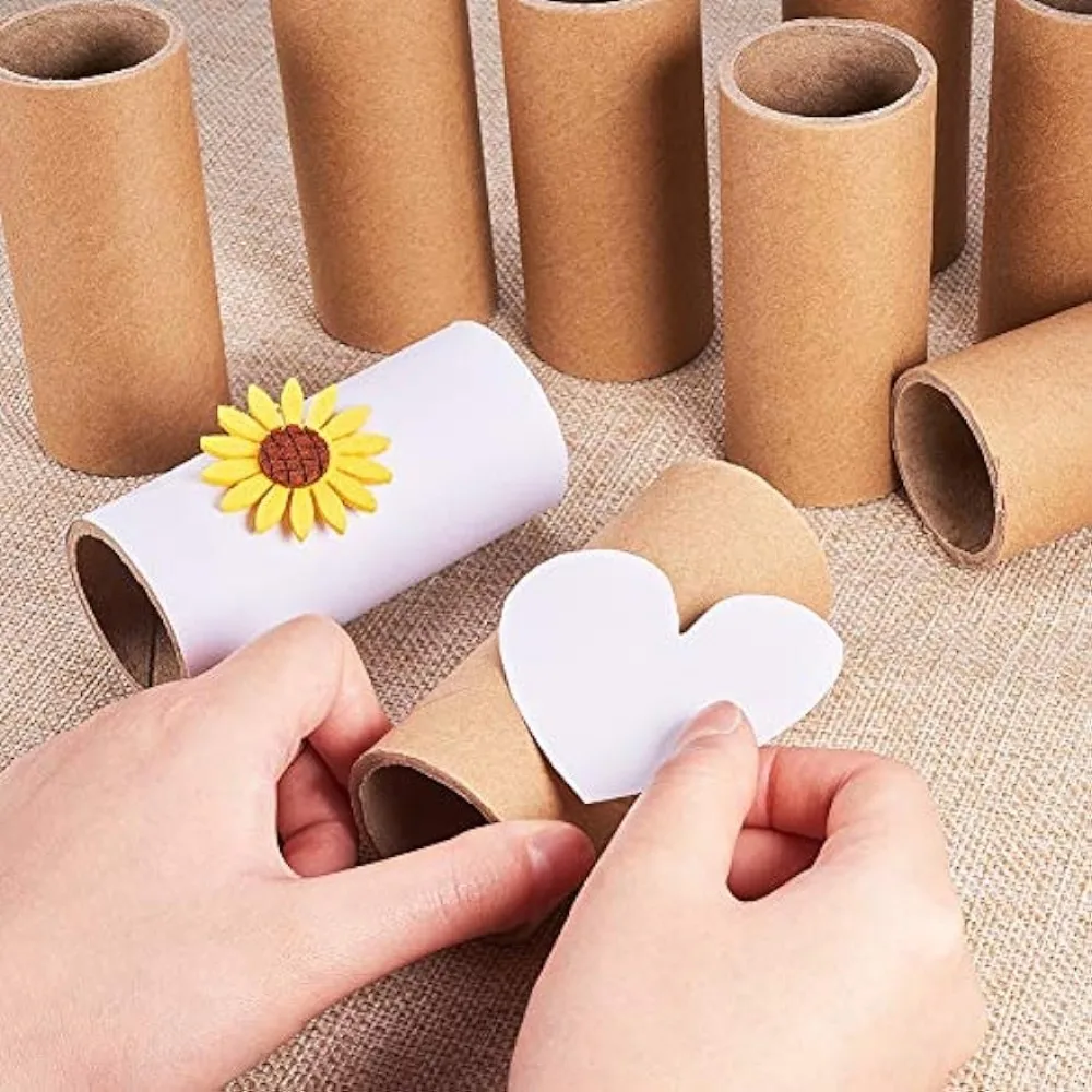 20pcs 3.9 x 1.8 Inch Cardboard Tubes Sturdy Craft Rolls Paper Tubes Empty Toilet Paper Rolls Craft Supplies for DIY Creative