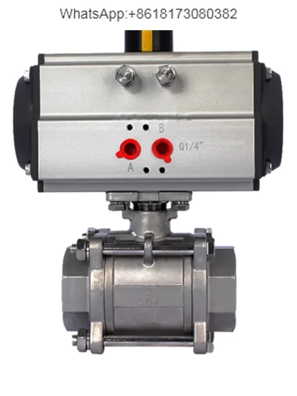 Pneumatic wire buckle ball valve Q611F-16P304 stainless steel three piece quick cut-off high-temperature valve DN25-100