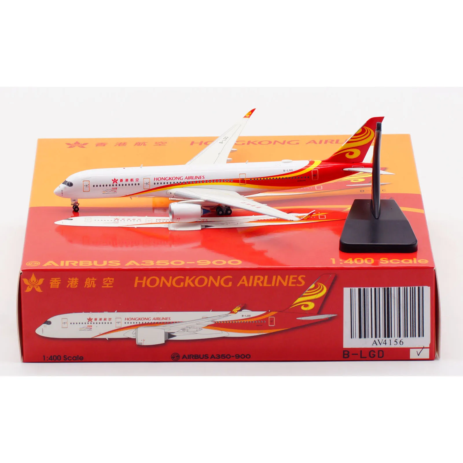 

AV4156 Alloy Collectible Plane Gift Aviation 1:400 HONGKONG AIRLINES Airbus A350-900 Diecast Aircraft Jet Model B-LGD With Stand