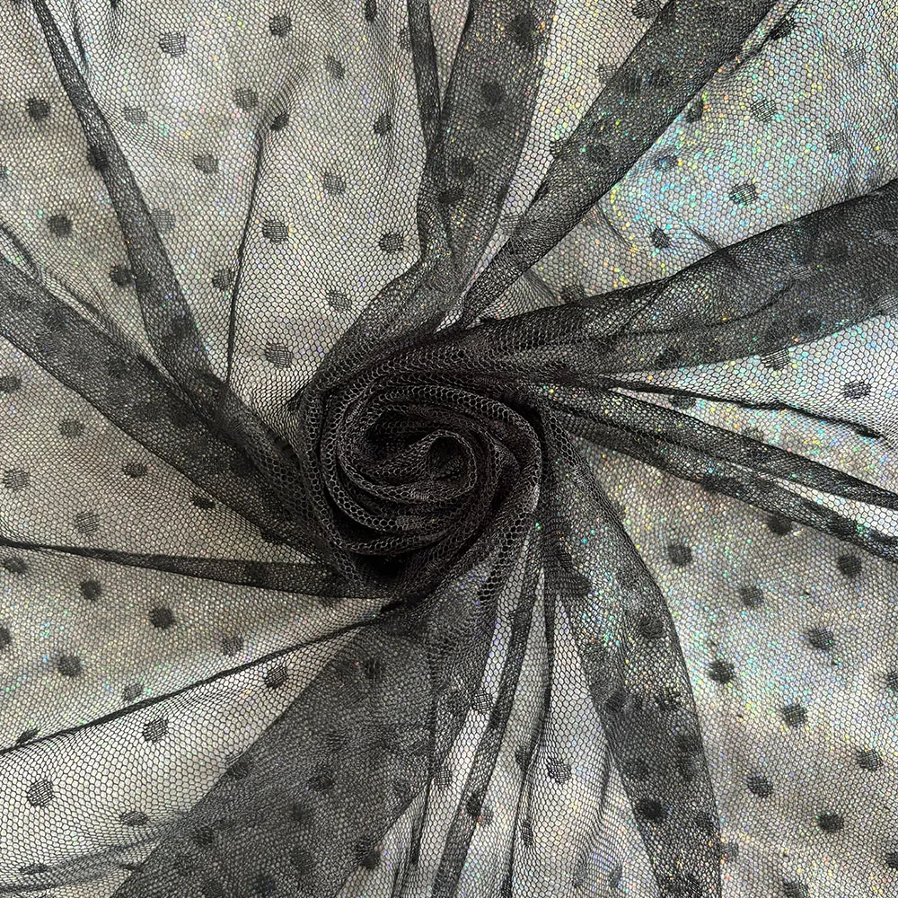 قماش جاكار دوت شبكي من الدانتيل ، تول لفساتين النساء ، ملابس ذاتية الصنع ، شبكة بوليستر للبعوض ، مواد تطريز مرقعة ، 100x150cm