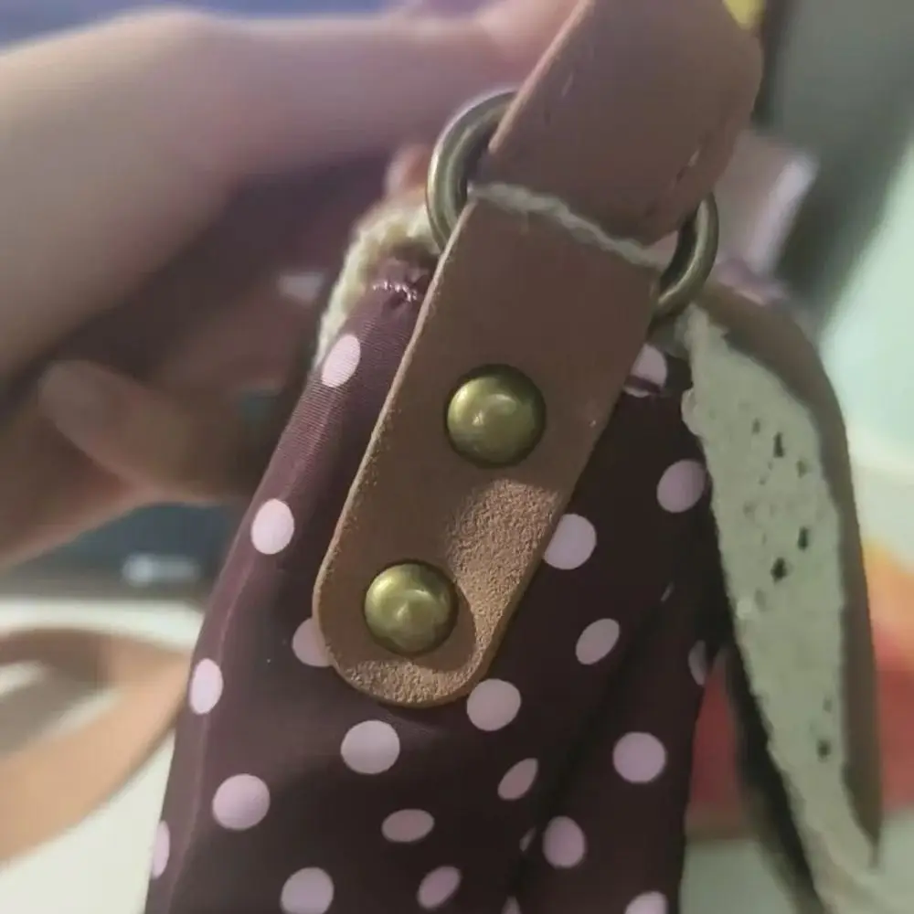 

New Polka Dot Vintage Bag Casual Canvas Crossboby Bag Lace Women's Handbag
