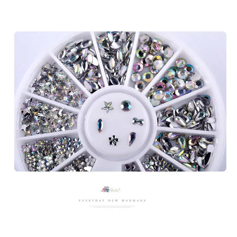 Perceuse à ongles 3D, fleur papillon, strass cristal, décorations Nail art DIY, outils de manucure, accessoires NRD047