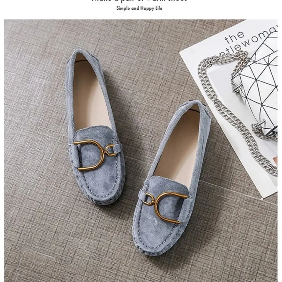 In 2022, Chinese Brand High-Quality Women Shoes Genuine Leather Loafers Shoes And Fashionable And Comfortable  Shoes