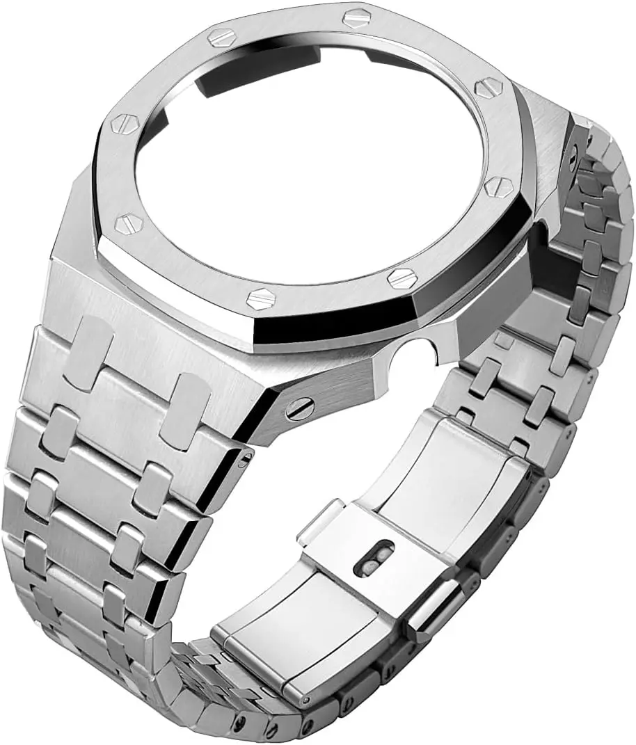 

GA2100 Metal Watch Band Replacement Kit, Stainless Steel Strap Bezel for Casio G-Shock GA2100/GA-2110