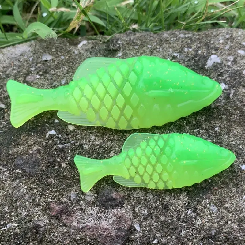 WALK FISH Soft Lures Sea Fishing 4.8g Shoft Baits Carp Wiggler Fishing Lures Silicone Artificial Bait Simulation Fish