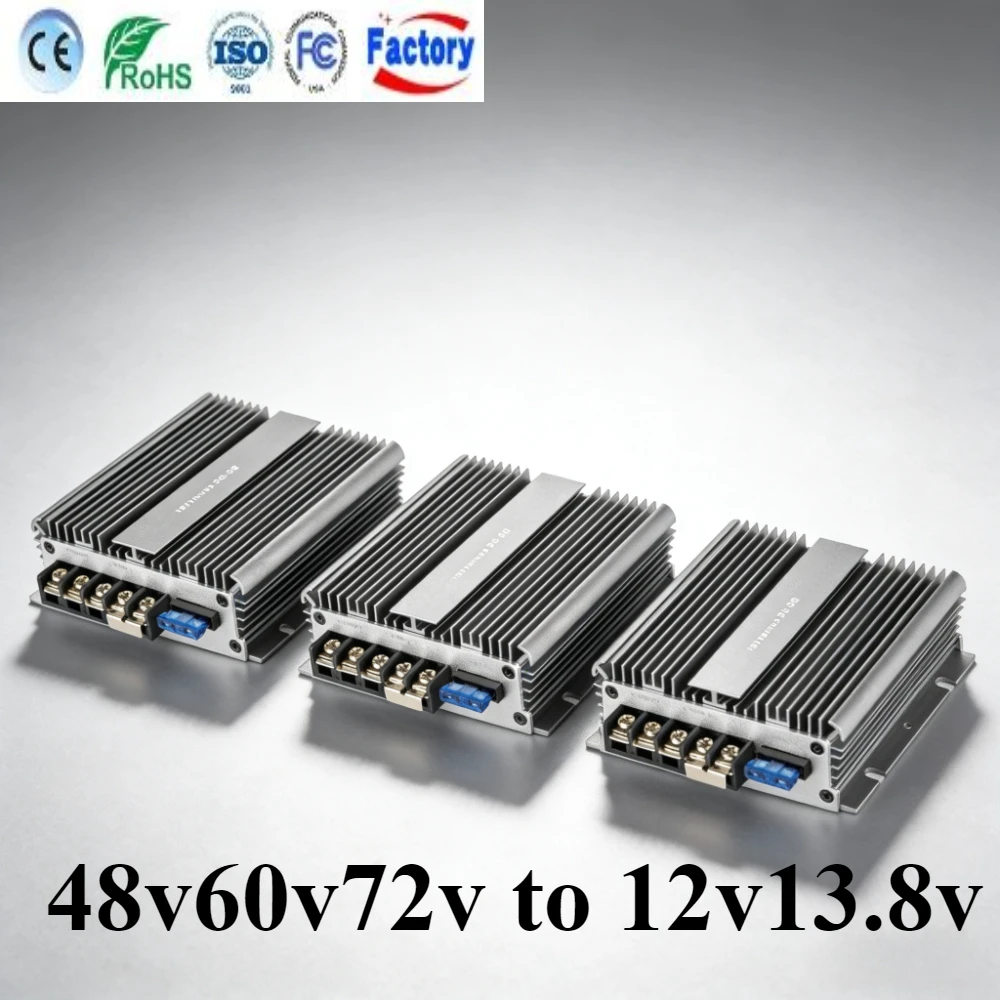 40-90V TO 12V 13.8V 20A (48V 60V 72V to 12V 20A) 240W DC DC Step Down Converter CE RoHS High Efficiency Waterproof Automotive