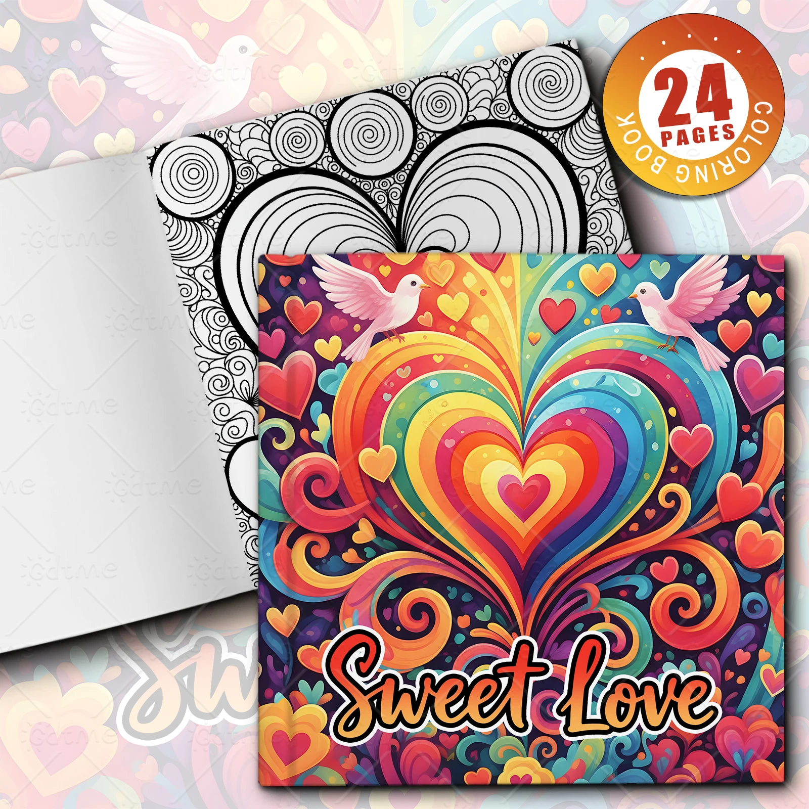 Sweet Love Coloring Book For Adults And Teen Featuring Cute Cozy Daily Activities For Relaxation (Cozy Spaces Coloring)