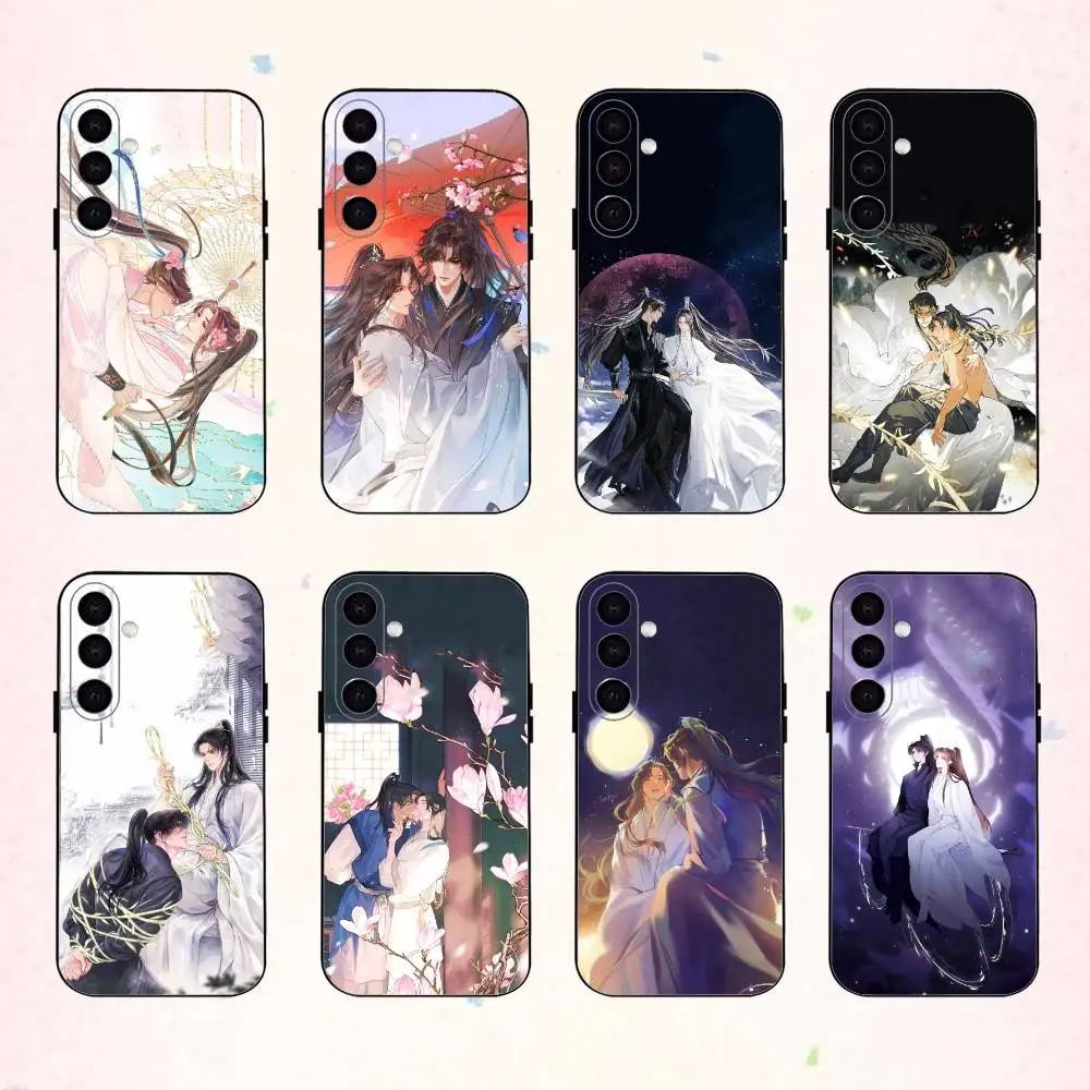 

Husky and White Cat Shizun BL Xianxia Art phone Case For Samsung Galaxy A73,A72,A71,A70,A53,A52,A51,Others Soft Black Shell