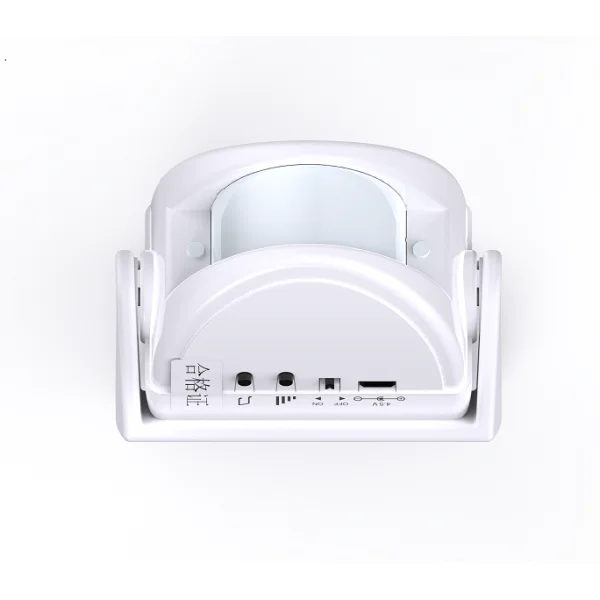 1x nova campainha da porta sem fio alarme de boas-vindas sensor de movimento campainha branca