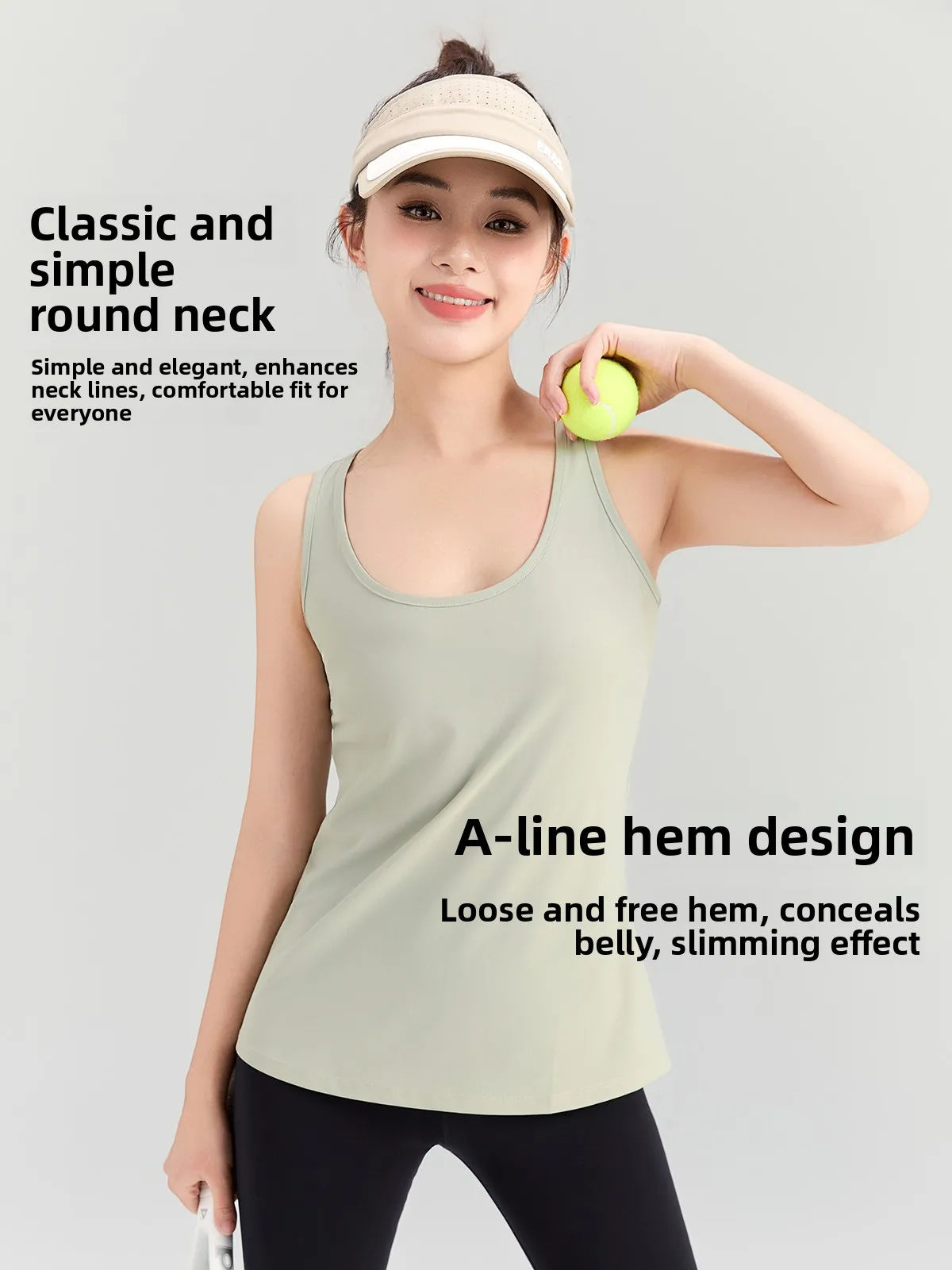 Atmungsaktives, leichtes, sexy, ausgehöhltes Pilates-Fitnes-Kleidungs-Tanktop für Damen, Nylon-Spandex, Feuchtigkeit, Frühling 2025,