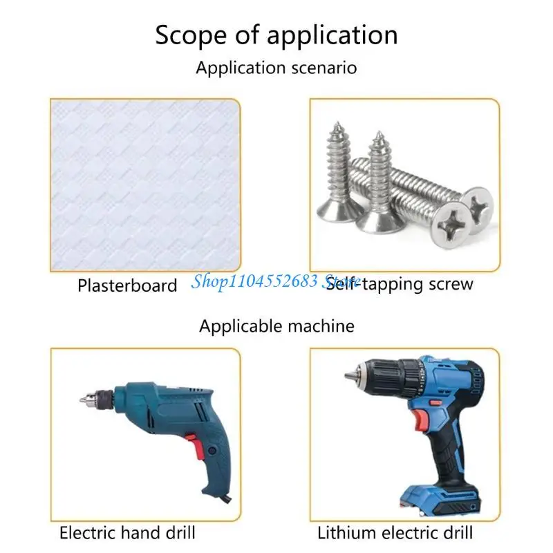 

Y6GD 25/50mm Plasterboard Screws Locating Batch Head Screwdriver Bits Locating Batch Head Drywalls Drilling Bits Tools