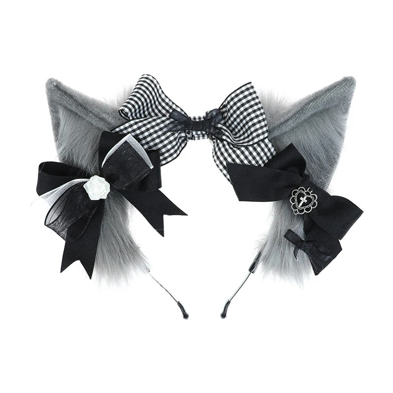 Katze Ohren Lolita Gothic Halloween Dunkle Katze Ohr Stirnband Gothic Lolita zubehör