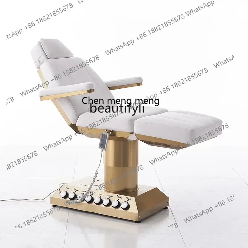 

Золотая электрическая косметическая кровать из нержавеющей стали для лица для салона красоты SS 8617