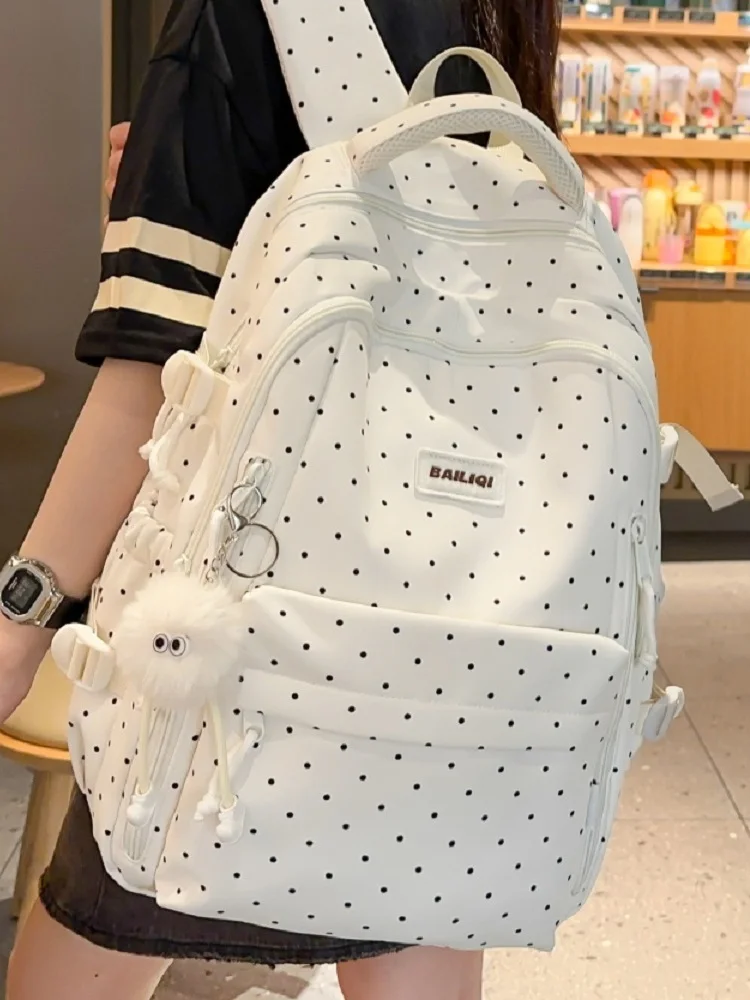 

Floral Print Large Capaci Student Bapa Versatile High School Junior High Lightweight oulder Bag Commuter Soft Bapa