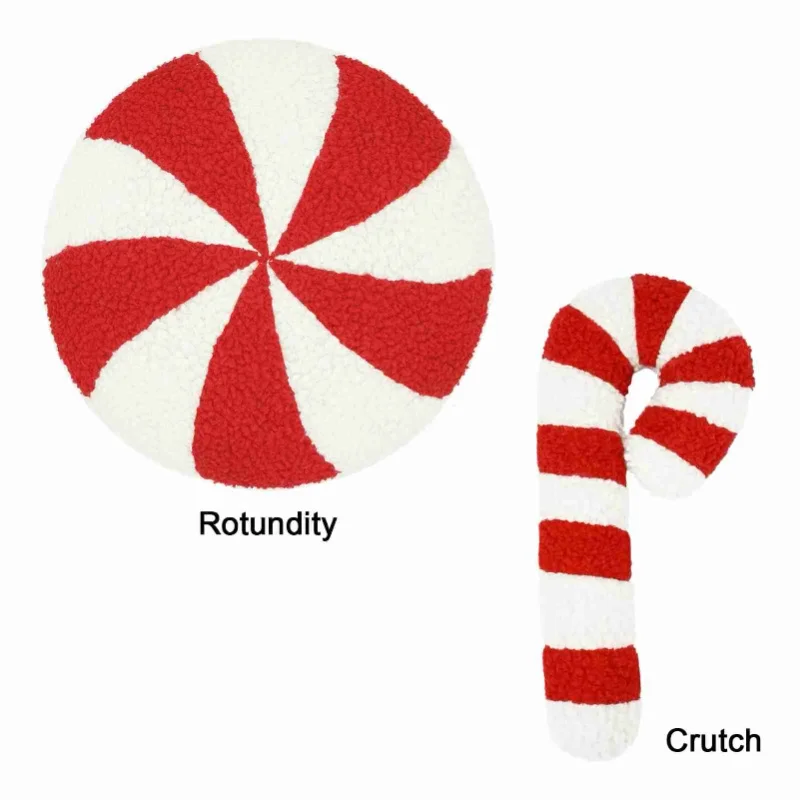 Cuscino decorativo per caramelle Cuscino decorativo per caramelle 3D in peluche carino per la decorazione natalizia del soggiorno della camera da letto