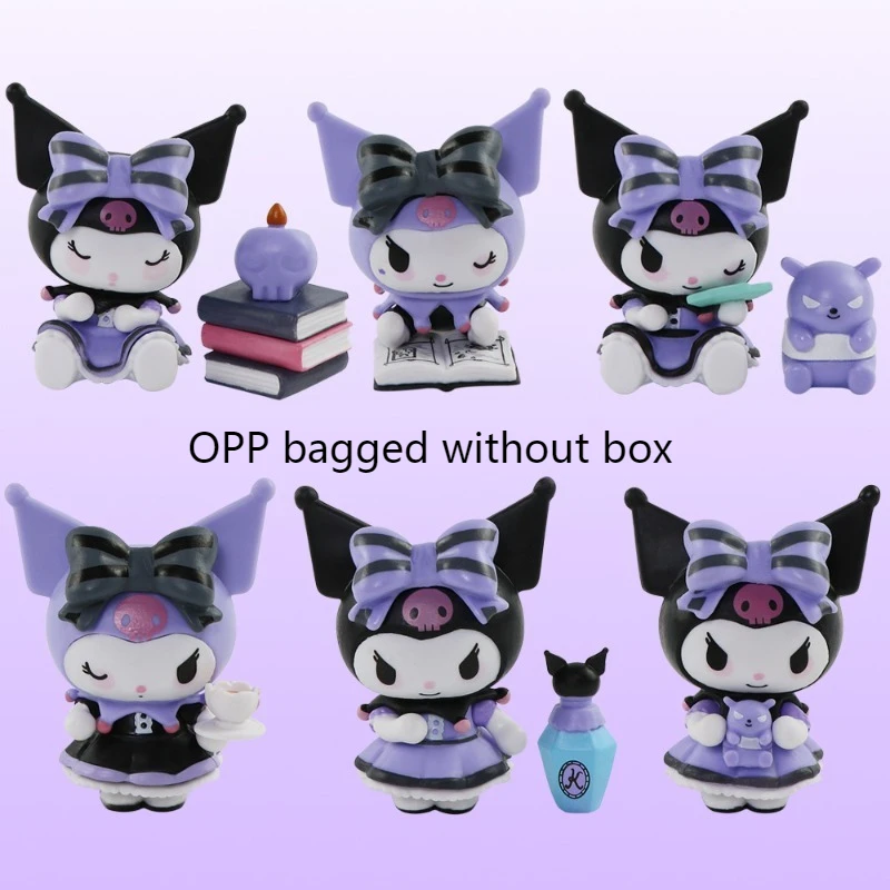 

Mini Sanrio Cartoon Black Rice Doll Lucky Divination Anime Series Action Doll Model Doll Children's Toy Desktop Decoration Gift