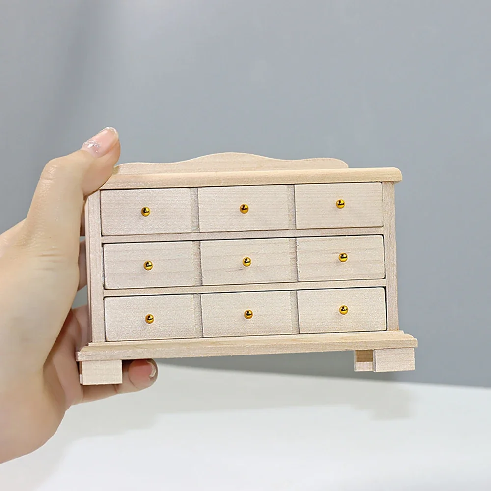 1/12 Dollhouse Miniature Accessories Mini Sideboard Simulation Cabinet Model for Doll House Decoration ob11 bjd