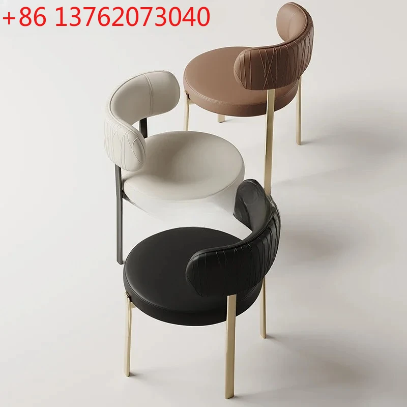 

Light luxury dining chair household small apartment simple modern Italian minimalist hotel club back chair4593