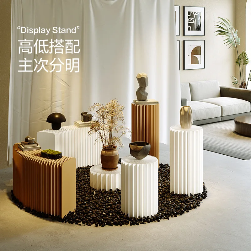 Organ Paper Folding Cylinder Booth Nakajima Booth Shopping Mall Dessert Wedding Clothing Store Commercial Showcase Display Rack