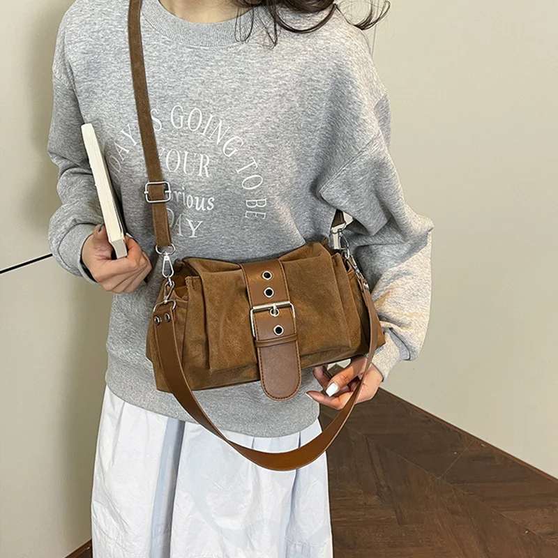 Damen-Achseltaschen aus Kunstwildleder, modische, geraffte Damen-Umhängetasche, Damenhandtasche, kleine Unterarmtasche, Bolsa Feminina – Detail 10