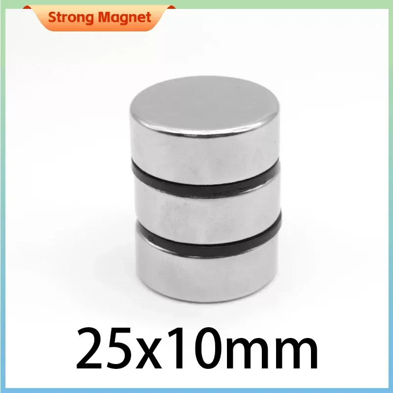 1/2/5/10PCS 25x10 mm Strong Round Magnets N35 Neodymium Magnets 25x10mm Thick Disc Powerful Strong Magnetic Magnets 25*10